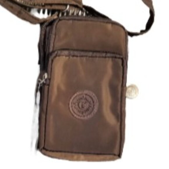 Pretty Lina Mini Crossbody Wallet Phone Bag Pouch Fits Large Phones Brown - Picture 2 of 12